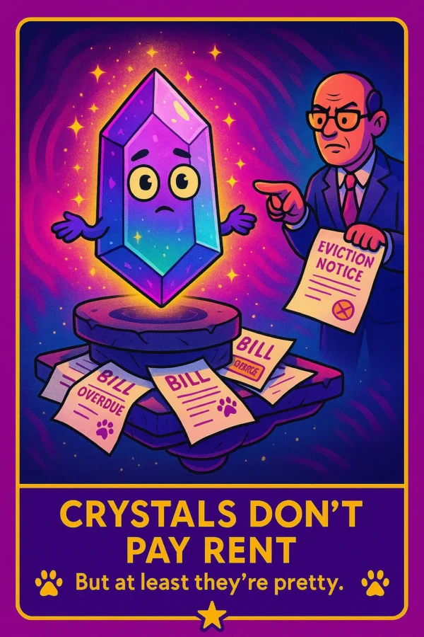 Seriously Enlightened: WTF Edition CRYSTALS DON’T PAY RENT
